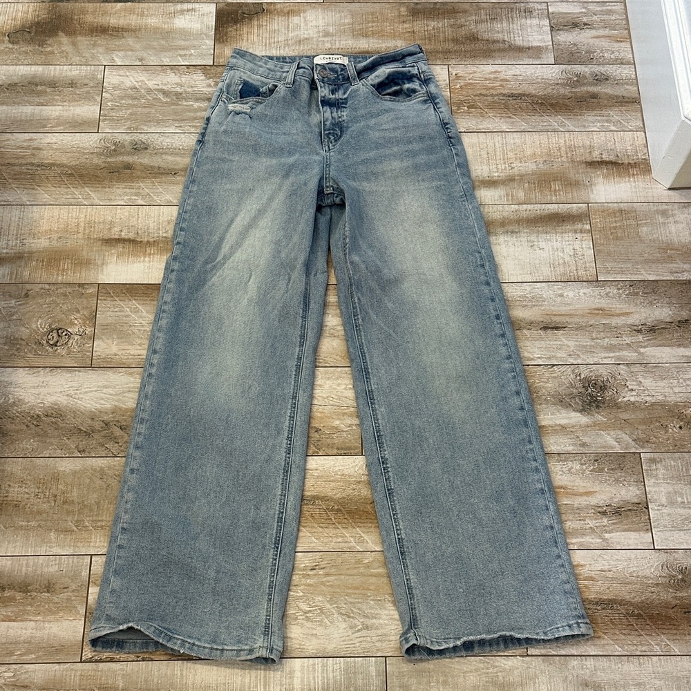 Light Blue Wide Leg Jeans - Casual Flared Women's Denim